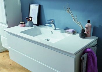 Puris Ace, раковина керамическая 1200 мм, цвет белый