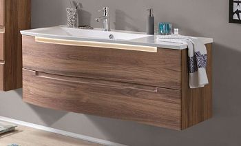 Puris Purefaction, тумба под раковину (2 ящика) 1200 мм правая, цвет белый высокоглянцевый