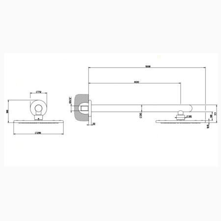 Gessi Goccia Верхний душ для настенного крепления Ø216мм, цвет: хром, артикул 33755#031