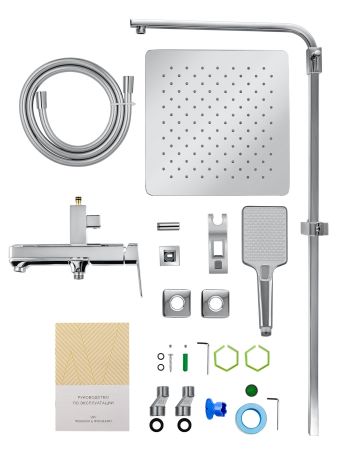 Душевая система WONZON & WOGHAND DIAMOND, Хром (WW-88739011-CR), артикул WW-88739011-CR