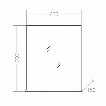 Зеркало СаНта Сити 60 101201, с полочкой, артикул 101201