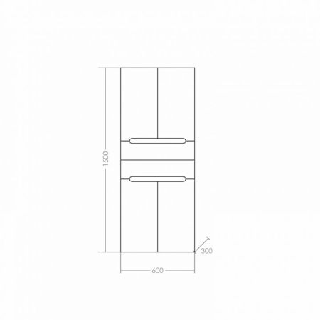 Шкаф-пенал "Лондон 60" подвесная, артикул 524002