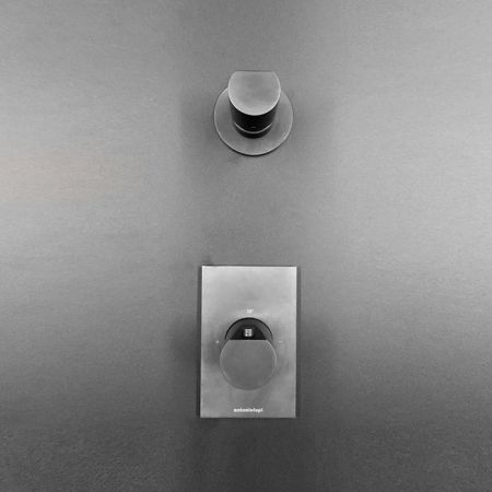 Antonio Lupi Indigo Встраиваемый термостат для душа, со встраеваемой частью (комплект), цвет: графит