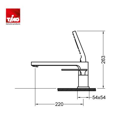 Смеситель для ванны с душем, врезной Timo Torne 4330/00-17Y золото матовое, артикул 4330/17Y