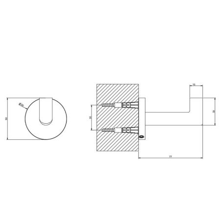 Gessi Tondo Крючок настенный, цвет: Finox Brushed Nickel, артикул 63621#149