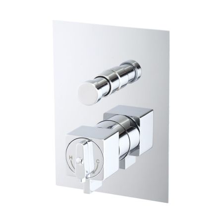 KVANT См-ль скрытого монтажа моноком., 2-х позиционный термостат. с девиатором, хром, артикул 25405