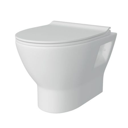 Унитаз подвесной Maretti Ritta безободковый с микролифтом, RI10PBM53-844, белый, артикул RI10PBM53-844