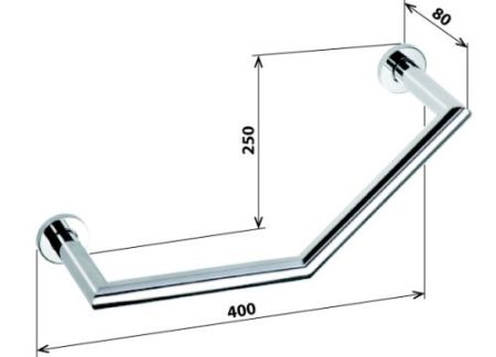 Ручка OMEGA изогнутая 400*250*80мм, артикул 104307621