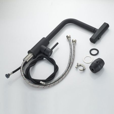 Смеситель для кухни с мультифункциональным изливом Raffine F203H, черный