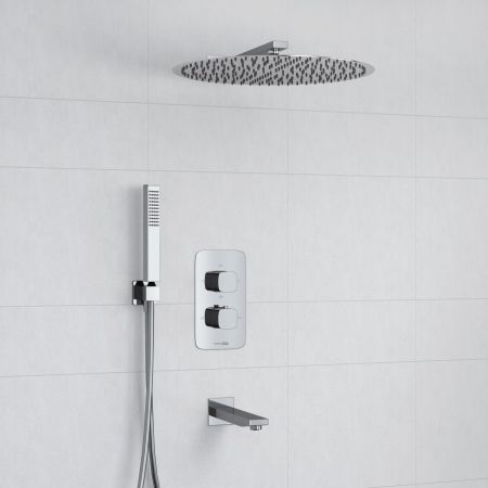 A178644 Thermo Встраиваемый комплект для ванны с верхней насадкой, лейкой и изливом, артикул A178644 Thermo