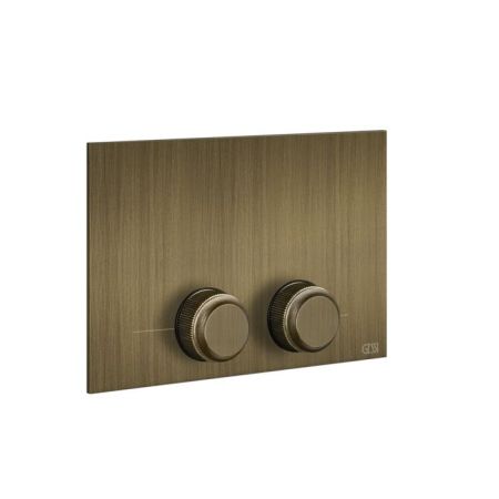 GESSI VENTI20 Клавиша смыва для унитаза двойная, для инсталляций TECE, цвет Antique Brass