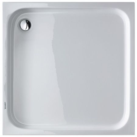 Душевой поддон, Duravit, D-Code, ширина, мм-900, глубина, мм-900, высота, мм-85, форма-квадратная, сифон-необходимо заказать, диаметр слива, мм-90, материал-санитарный акрил, цвет-белый, артикул 720102000000000