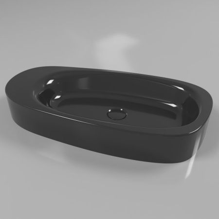 Умывальник WHITECROSS Moonstone F 70x35 (черный глянец) иск. камень Умывальник WHITECROSS Moonstone F 70x35 (черный глянец) иск. камень