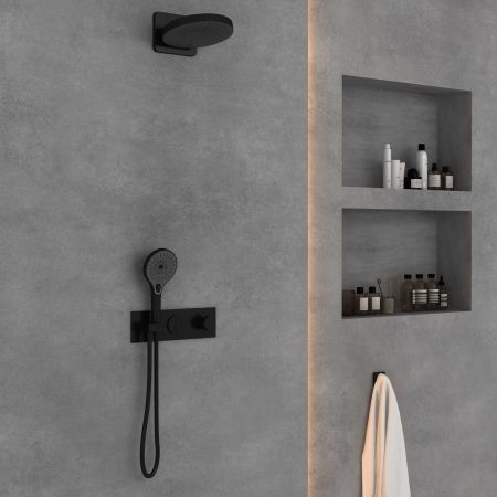 Душевой комплект Inspire VSFW-422TI1MB встраиваемый, черный, артикул VSFW-422TI1MB