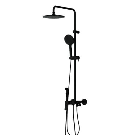 977770300 Jupiter, ДС с ванно-душевым смесителем-полкой и гиг.душем, черный, артикул 977770300