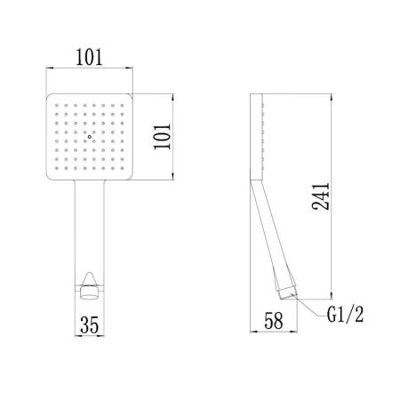 Душевая лейка Savol S-FSP07A, хром, артикул S-FSP07A