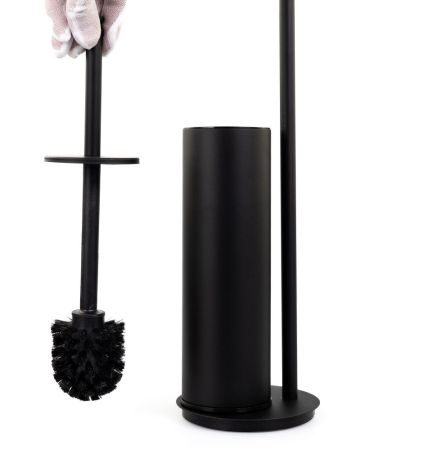 Stil Haus Hashi, стойка h63 см: бумагодержатель/ерш металлический, цвет чёрный матовый, артикул 969(23)