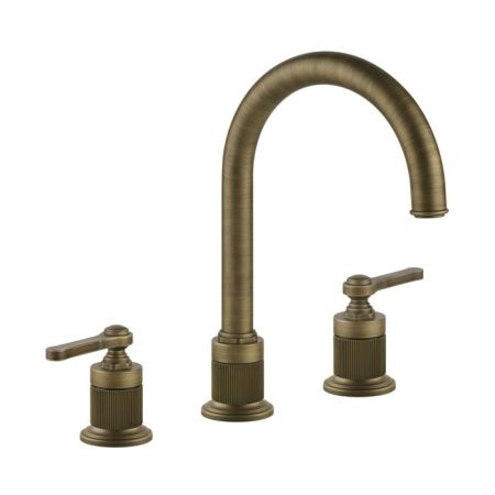 GESSI VENTI20 Смеситель для раковины на 3 отверстия,  излив 172 мм., , цвет Antique Brass