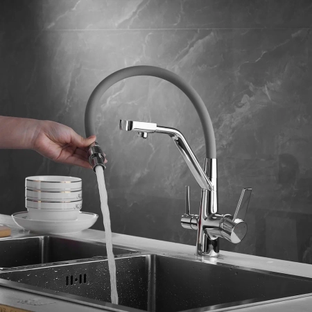 Смеситель для кухни Rose R558, хром, артикул R558