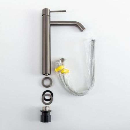 RELAX-LC1-01-W0 Смеситель для накладной раковины однорычажный без донного клапана, хром, артикул RELAX-LC1-01-W0