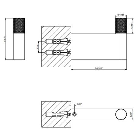 GESSI HABITO DIAMANTATO Крючок, цвет Black Metal Br. PVD, артикул 70623#707