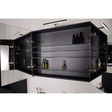 Зеркальный шкаф Orans 60 BC-4023-600 с подсветкой Бархатистый черный, артикул BC-4023-600