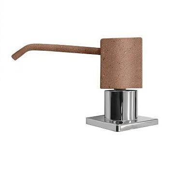 Дозатор для кухонной мойки GranFest 004 "Квадрат", терракот