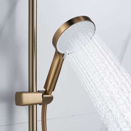 Душевая система Shevanik S4726G, золотой сатин