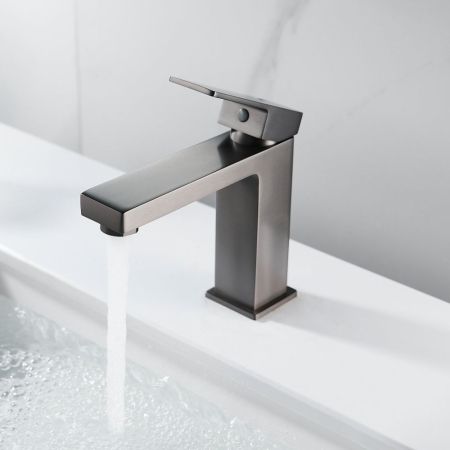 Смеситель для раковины Shevanik S9601T, оружейная сталь, артикул S9601T