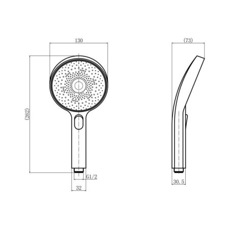 Лейка для душа FASHUN A013-7, черный
