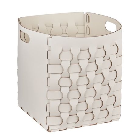 ADJ Корзинка Dubai, 35x35xH40 см., цвет: белый/панна котта, артикул 2047.10/16