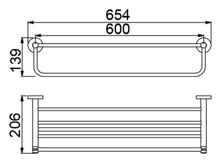 Полка для полотенец Timo Saona 13058/00 хром, артикул 13058/00