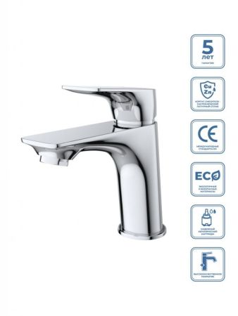 MARINO Смеситель для раковины без донного клапана, хром MARINO-LVM-CRM-W0, артикул MARINO-LVM-CRM-W0