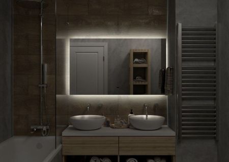 Зеркало с подсветкой "Perugia 1200x800" AM-Per-1200-800-DS-F, артикул AM-Per-1200-800-DS-F