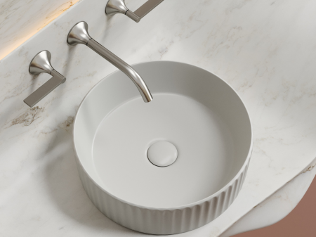 Умывальник чаша накладная круглая (цвет Серый Матовый) Элемент (Element) 360x360x115мм, артикул CN6057MSG