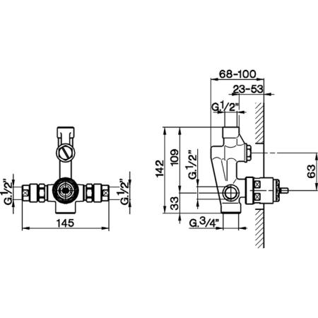 CISAL Встраиваемая часть однорычажного смесителя для ванны/душа, артикул ZA00421004