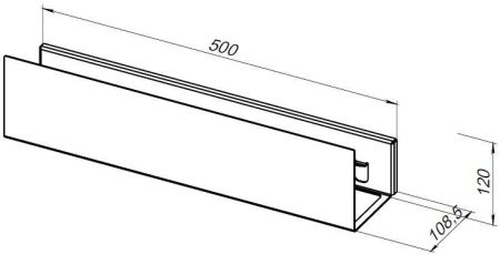 Полка Aquanet Магнум Н 50x12 белая матовая, с крючками, артикул 00341539