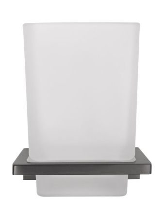 Стакан для зубных щеток с держателем WONZON & WOGHAND ECLIPSE, Темный графит (WW-9121-BGM), артикул WW-9121-BGM