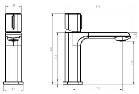 Смеситель Abu Dhabi для раковины, без донного клапана, артикул: ABU26, ESKO, артикул ABU26