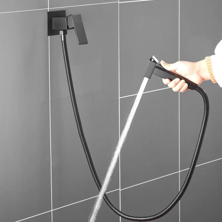 Гигиенический душ со смесителем Shevanik S127H, черный
