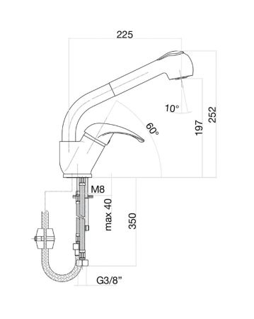 Смеситель для кухни Fiore NEXUS 43CR4395, хром, артикул 43CR4395
