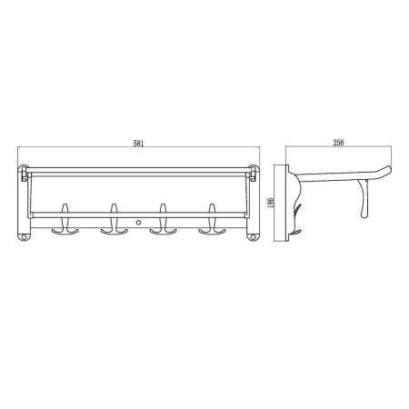 Полка для полотенец Savol S-06099C, бронза, артикул S-06099C