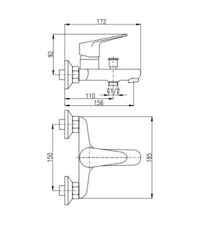 Смеситель для ванны Rav Slezak Victoria VI254.5, артикул VI254.5