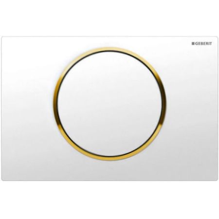 Клавиша смыва Geberit Sigma 10 115.758.KK.5 Белый/золото, артикул 115.758.KK.5