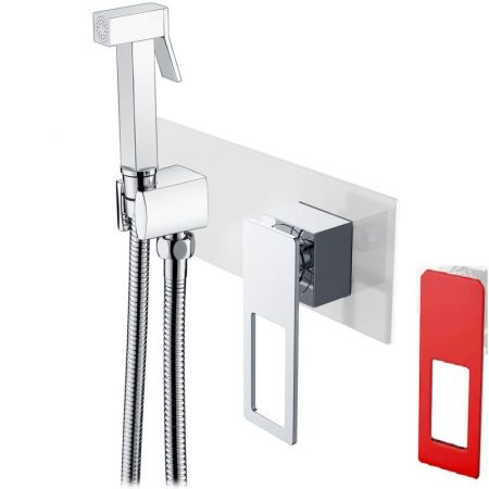 Гигиенический душ со смесителем Boheme Q 147-WR Белый Красный