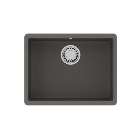 Кухонная мойка Lemark SINARA 540-U подстольного монтажа из кварцгранита цвет: Серый шёлк (9910077), артикул 9910077