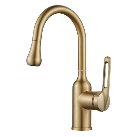 Смеситель для раковины Raffine F101G, золотой сатин, артикул F101G