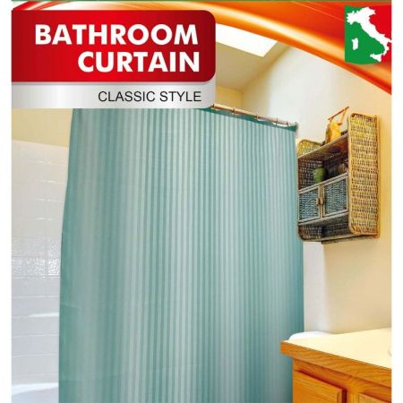 Штора для ванны Fora 002-F Голубая, артикул 002-F