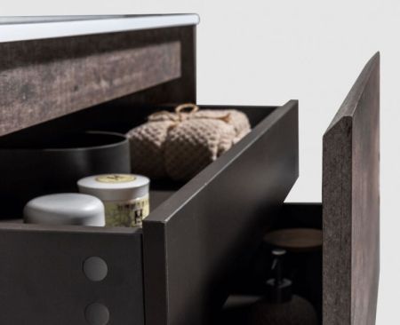 Комплект мебели для ванной Black&White Universe U905.0800 подвесной Пепельный