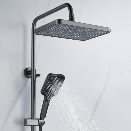 Душевая система Shevanik S4226T, оружейная сталь, артикул S4226T